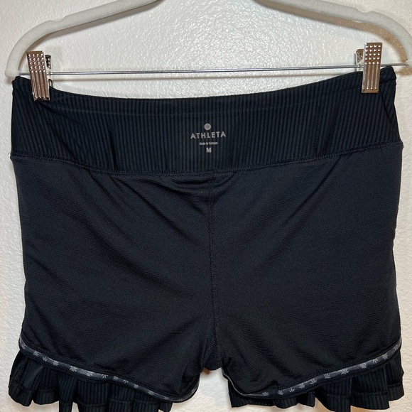 Athleta Women’s Good Match Skort Black Pleated Pocket Skirt Shorts M Tennis Logo - Picture 6 of 15